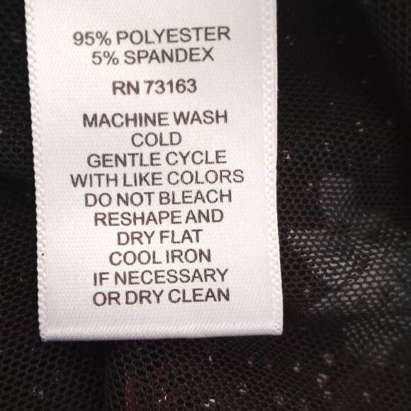 CABLE & GAUGE SHEER BLACK FLORAL BLOUSE SZ.S  EUC - Picture 5 of 6